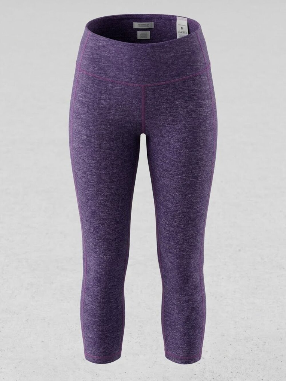 Athleta Athletic Legging XS Purple Space Dye High Rise Croped Moisture Wicking